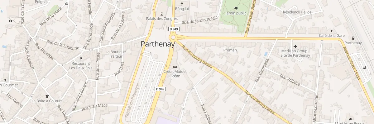 Plan du 14 Rue du Bourg-belais à Parthenay
