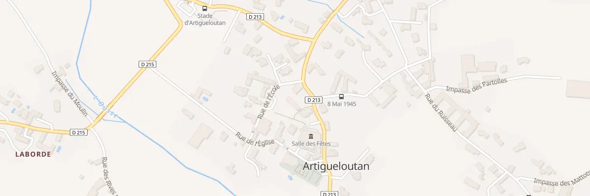 Plan du 2 Rue de la Mairie à Artigueloutan
