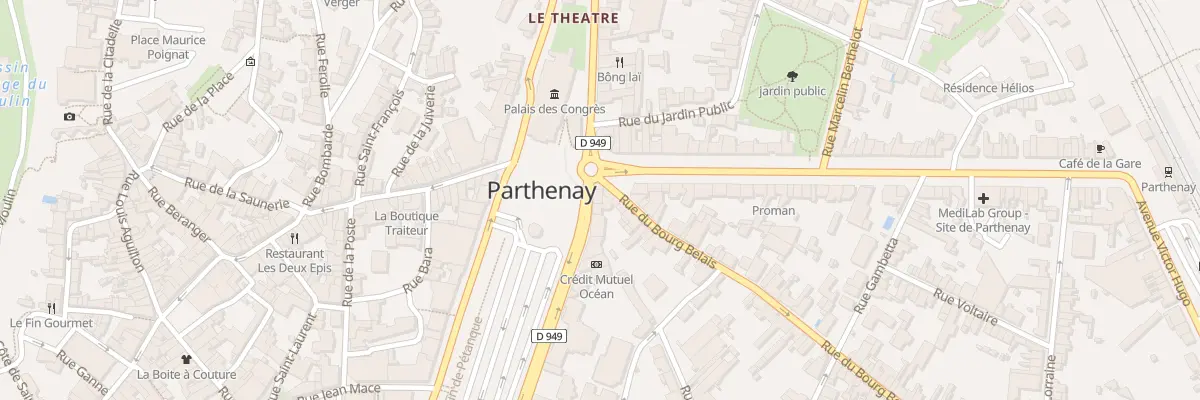 Plan du 64 Av Pierre Mendes-france à Parthenay