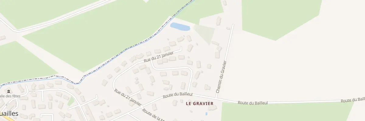 Plan du 35 Rue du 21 Janvier à Louailles
