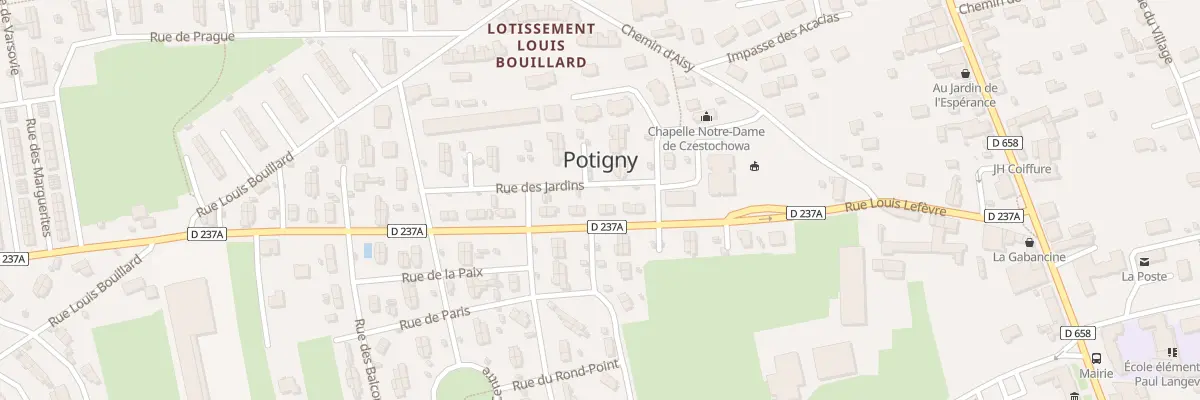 Plan du 40 Rue des Jardins à Potigny