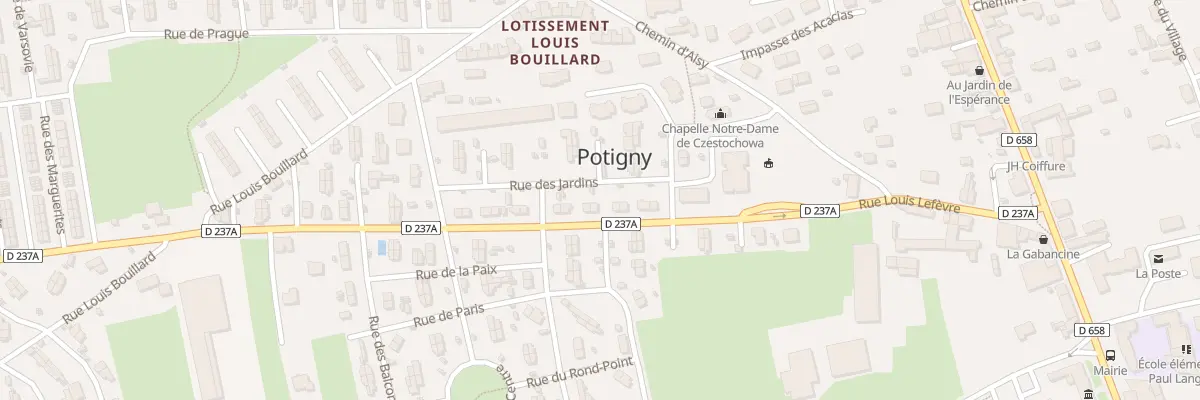 Plan du 47 Rue des Jardins à Potigny
