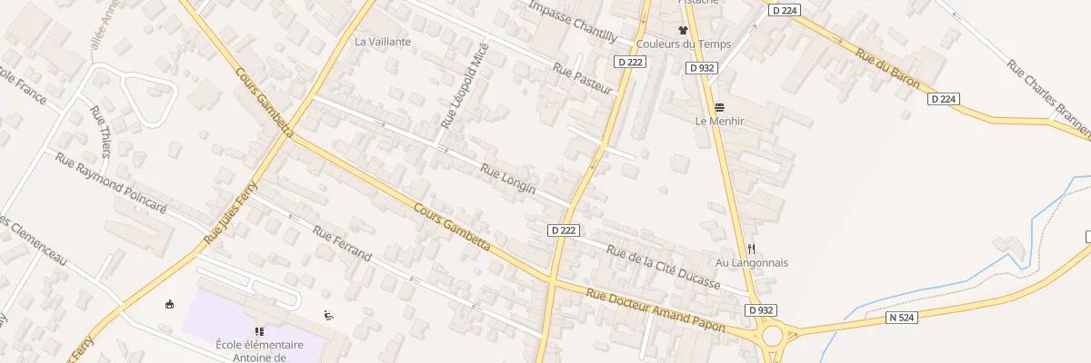 Plan du 68 Rue Longin à Langon