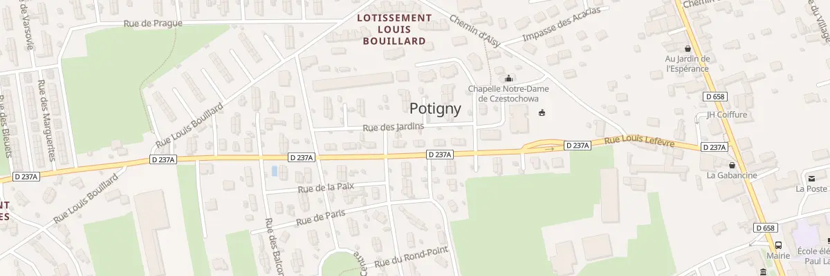 Plan du 48 Rue des Jardins à Potigny