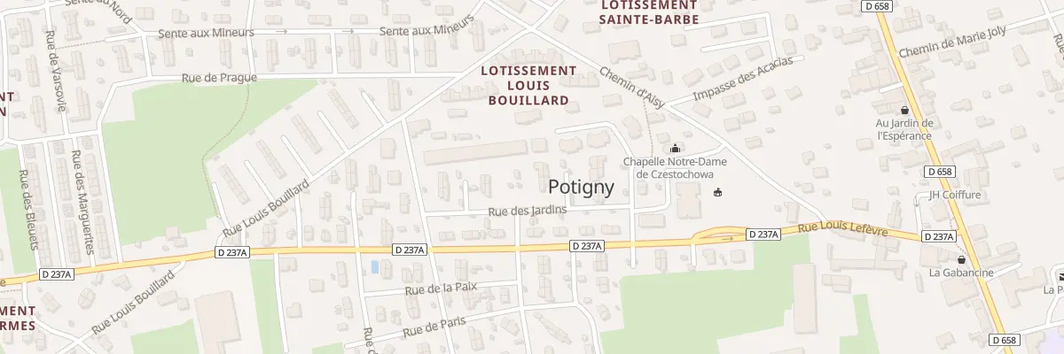 Plan du 52 Rue des Jardins à Potigny