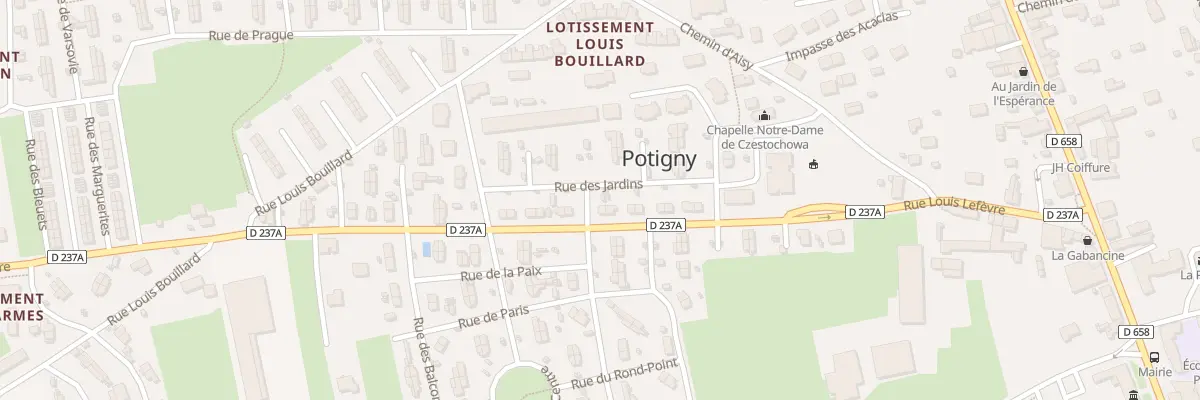 Plan du 50 Rue des Jardins à Potigny