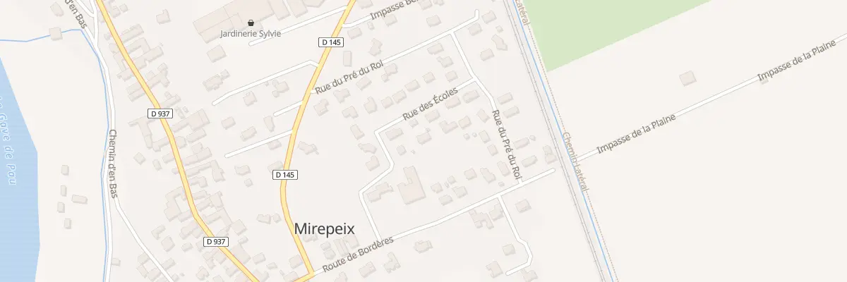 Plan du 12 Rue des Ecoles à Mirepeix