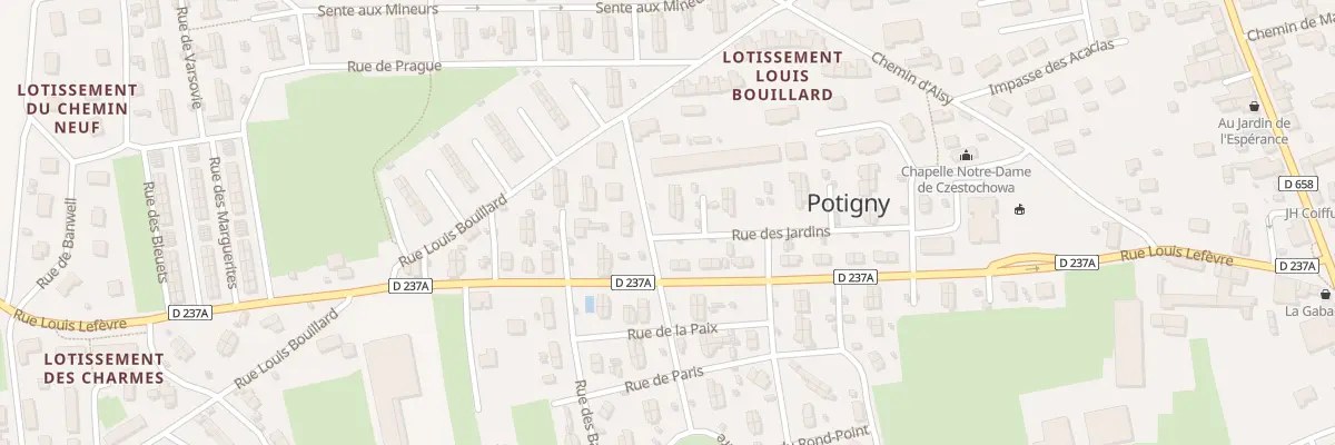 Plan du 69 Rue des Jardins à Potigny