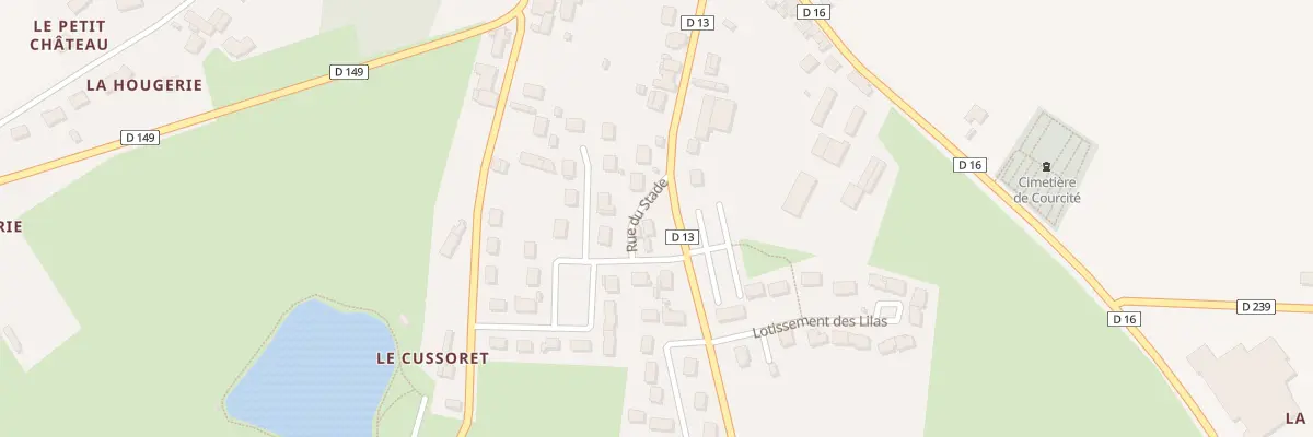 Plan du 16 Rue du Stade à Courcité