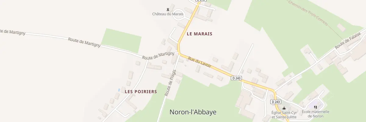 Plan du 1 Rte de Fregis à Noron-l’Abbaye