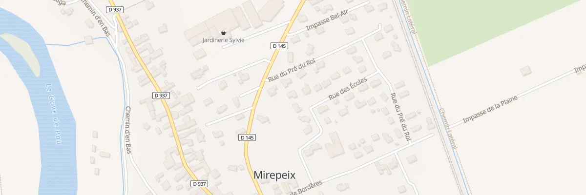 Plan du 9 Rue des Ecoles à Mirepeix