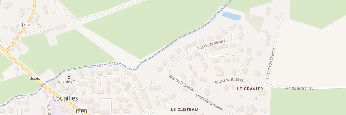 Plan du 5 Rue du 21 Janvier à Louailles
