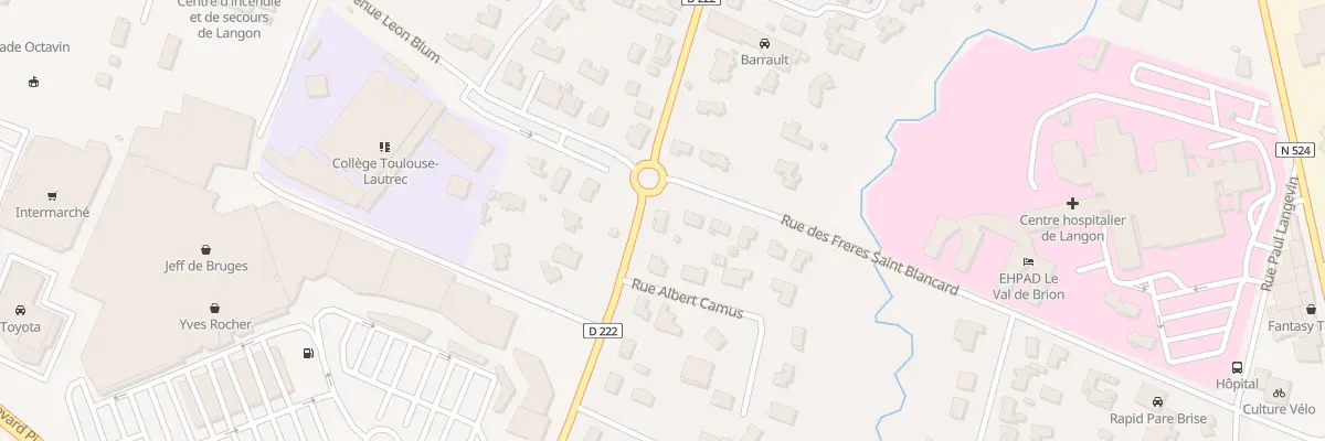 Plan du 1 Rue Freres Saint Blancard à Langon
