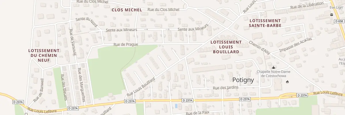 Plan du 1 Rue Louis Bouillard à Potigny