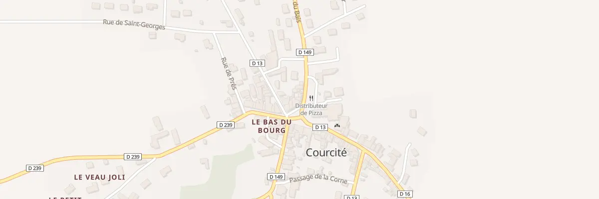 Plan du 1 Rue de la Mairie à Courcité