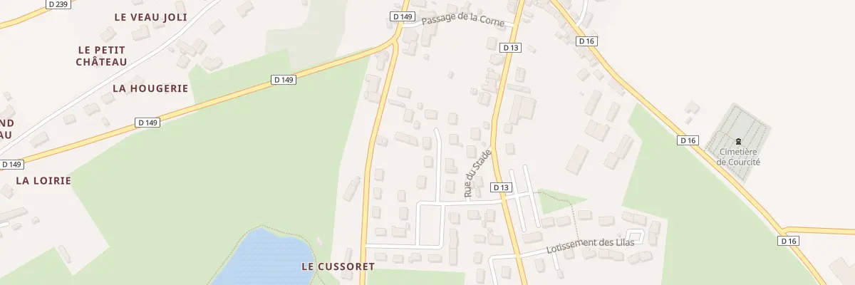 Plan du 13 Lotissement des Tilleuls à Courcité