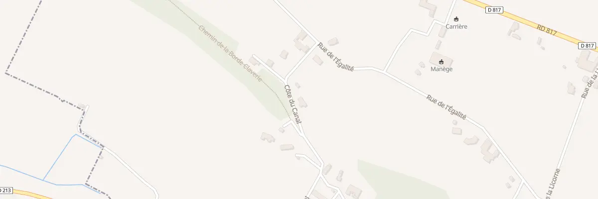 Plan du 14 Côte du Canal à Artigueloutan