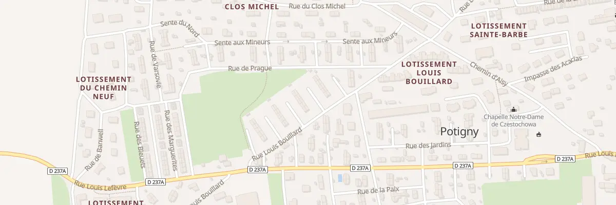 Plan du 12 Rue Louis Bouillard à Potigny