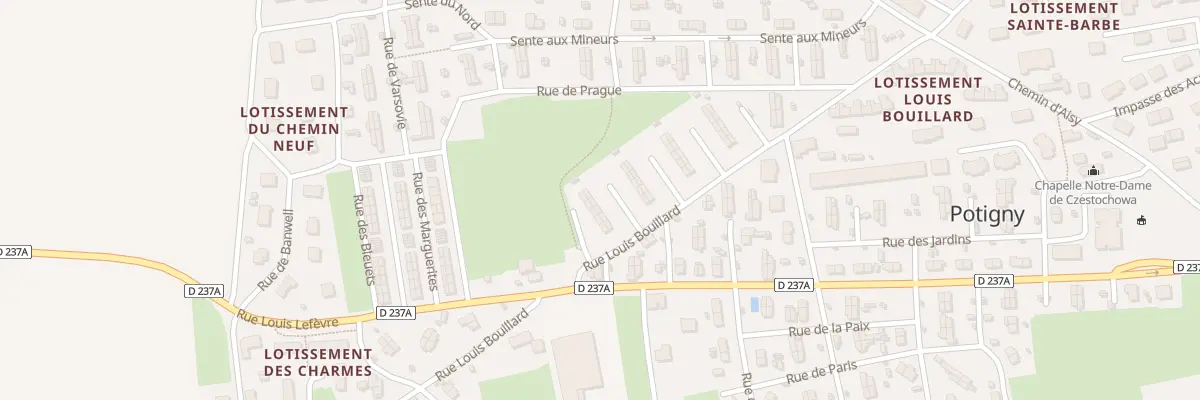 Plan du 34 Rue Louis Bouillard à Potigny