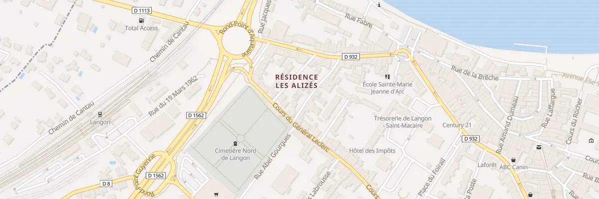 Plan du 11 Rue Dotézac à Langon