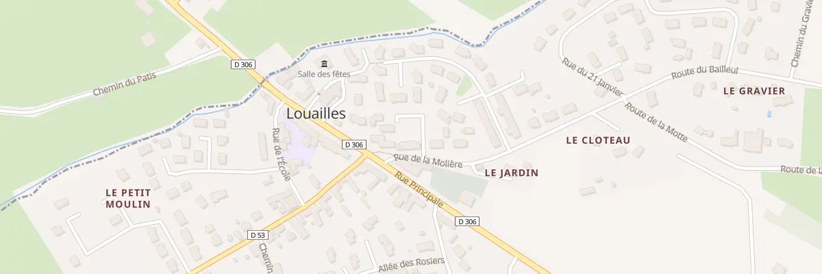 Plan du 3 Rue de la Moliere à Louailles