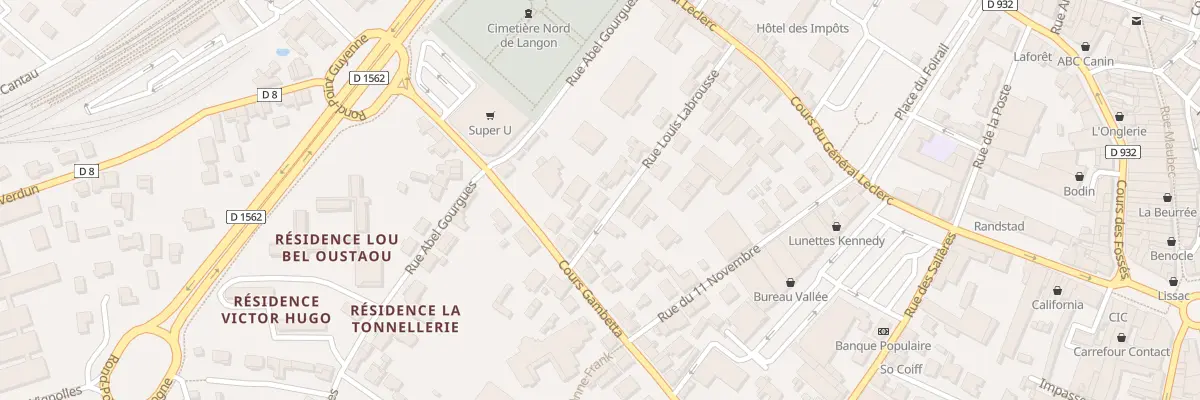 Plan du 13 Rue Louis Labrousse à Langon