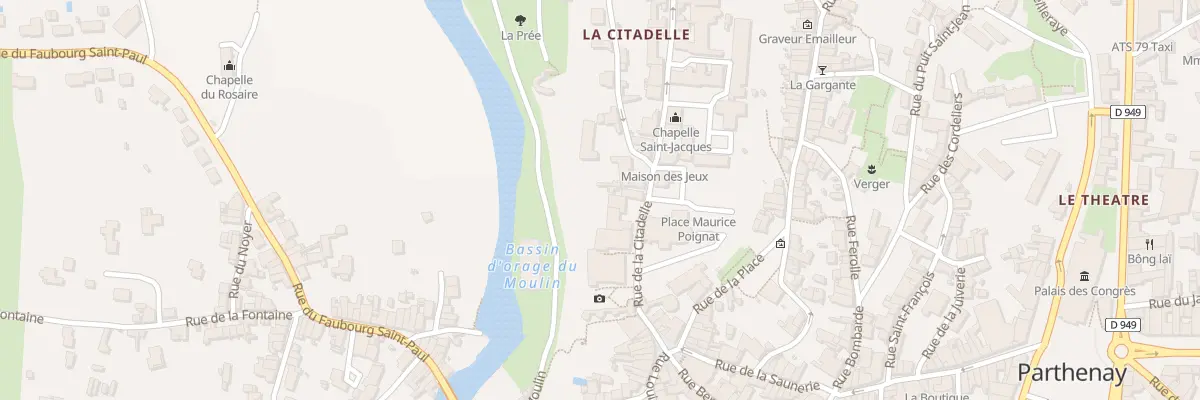 Plan du 13 Rue de la Citadelle à Parthenay