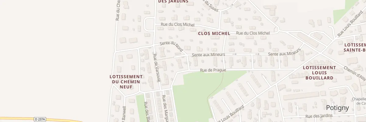 Plan du 127 Rue de Prague à Potigny