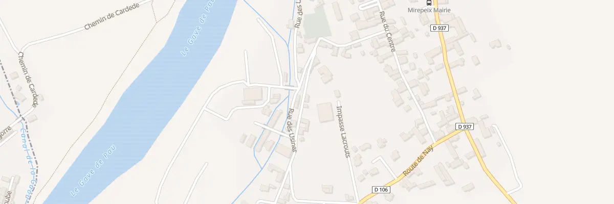 Plan du 9395 Rue de la Bareilhe à Mirepeix