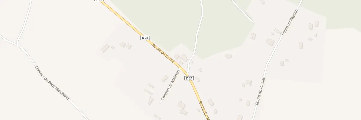 Plan du 629 Rte du Gémé à Bourriot-Bergonce
