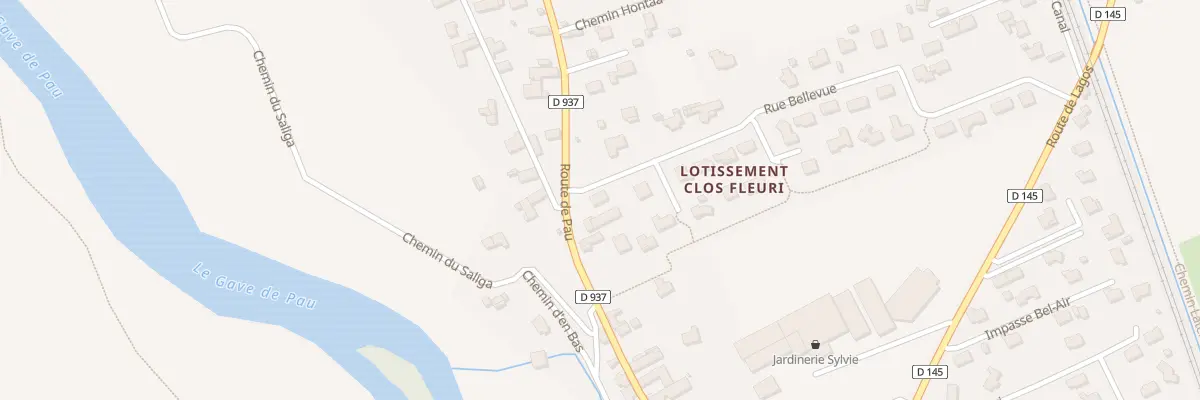 Plan du 2 Rue Bellevue à Mirepeix