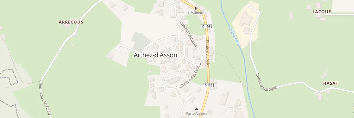 Plan du 2 Pas Cantinat à Arthez-d’Asson