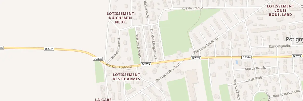 Plan du 65 Rue des Marguerites à Potigny