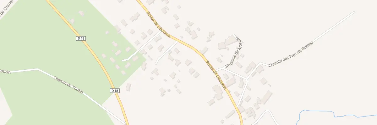 Plan du 98 Rte de Libourne à Galgon