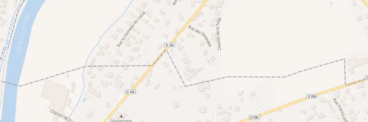 Plan du 9647 Rte de Nay à Mirepeix