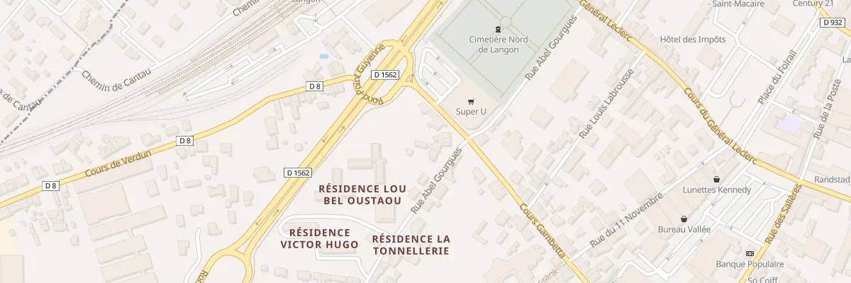 Plan du 39 Crs Gambetta à Langon