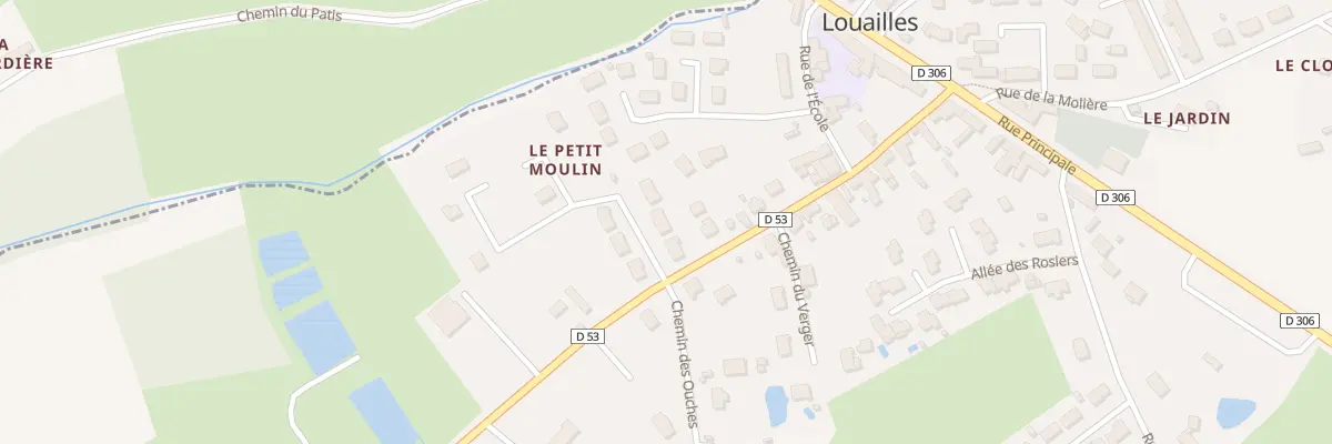 Plan du 4 Rue du Petit Moulin à Louailles