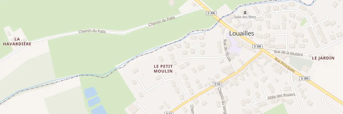 Plan du 4 All de la Cour à Louailles