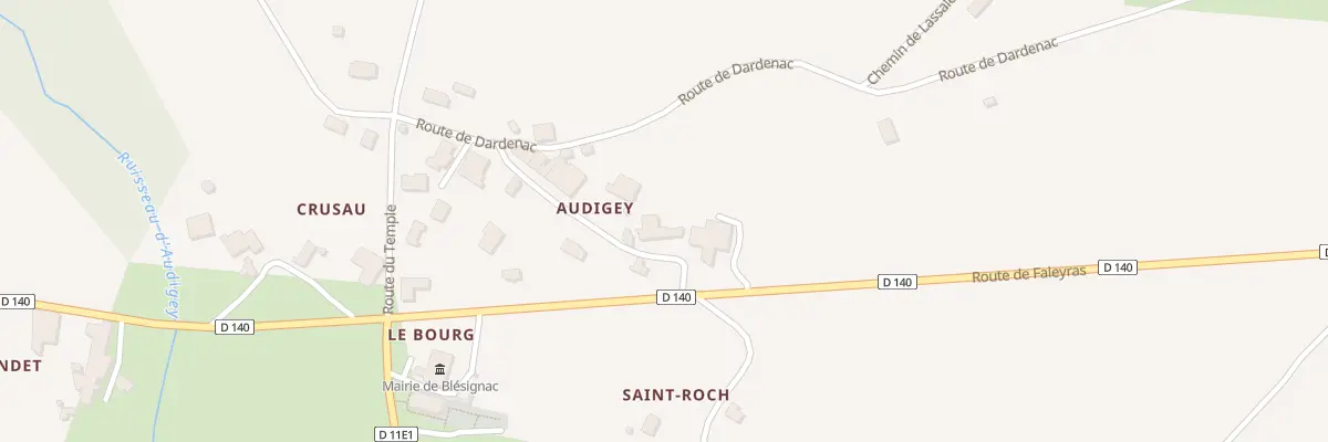 Plan du 12 Che d’Audigey à Blésignac