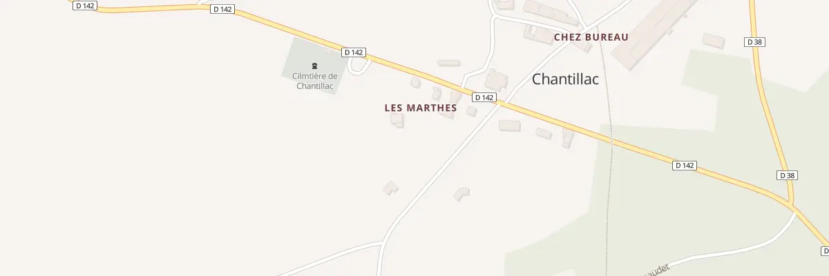 Plan du 5002 Les Marthes à Chantillac
