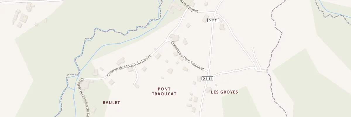 Plan du 10 Che du Pont Traoucat à Blésignac