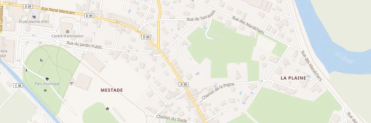 Plan du 75 Rue René Méricam à Aire-sur-l’Adour
