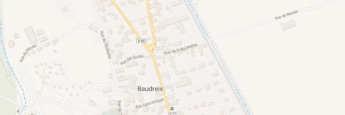 Plan du 2 Rue de la Bat Bielles à Baudreix