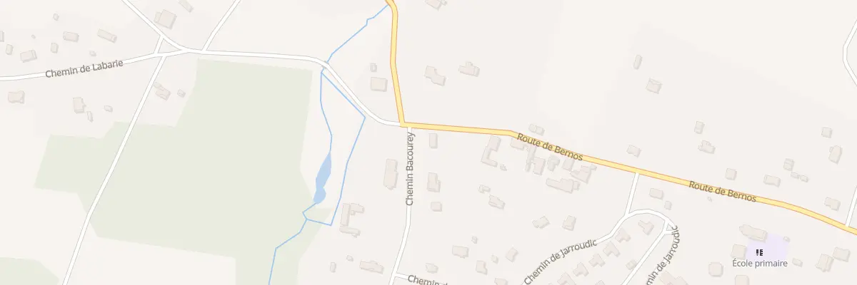 Plan du 21 Che de Bacourey à Bernos-Beaulac