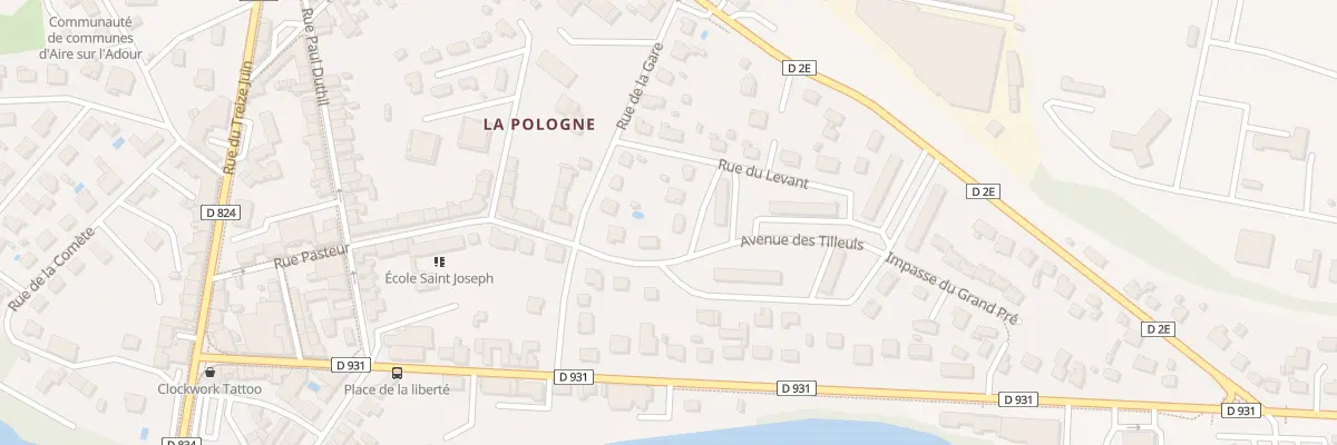 Plan du 5 Av des Tilleuls à Aire-sur-l’Adour