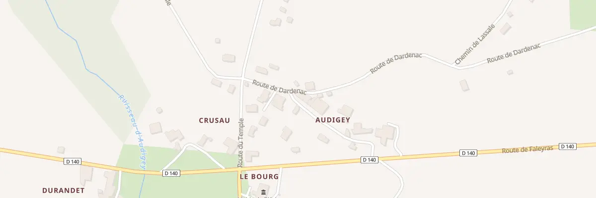 Plan du 2 Che d’Audigey à Blésignac