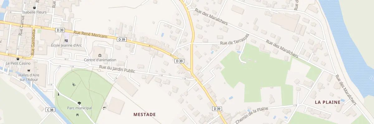 Plan du 9001F Rue René Méricam à Aire-sur-l’Adour
