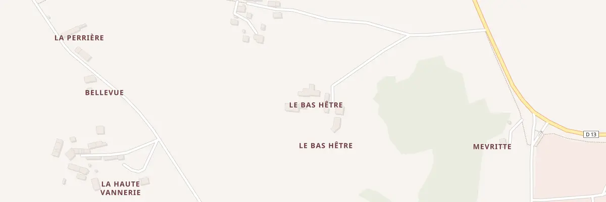Plan du 2 Le Bas Hetre à Courcité