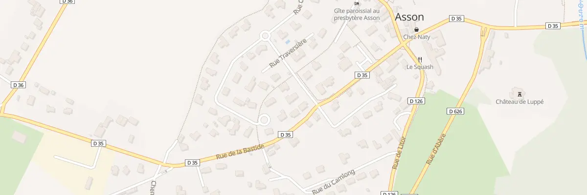 Plan du 3 Rue Gaston Febus à Asson