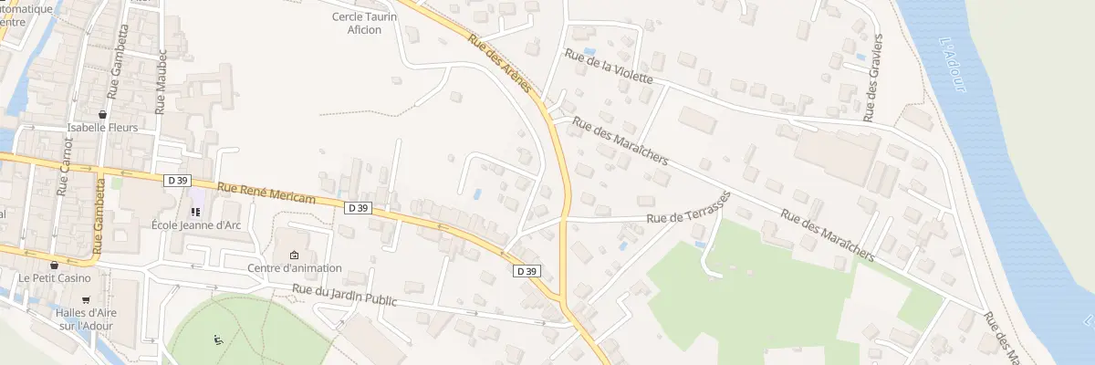 Plan du 5 Rue de la Riviere à Aire-sur-l’Adour
